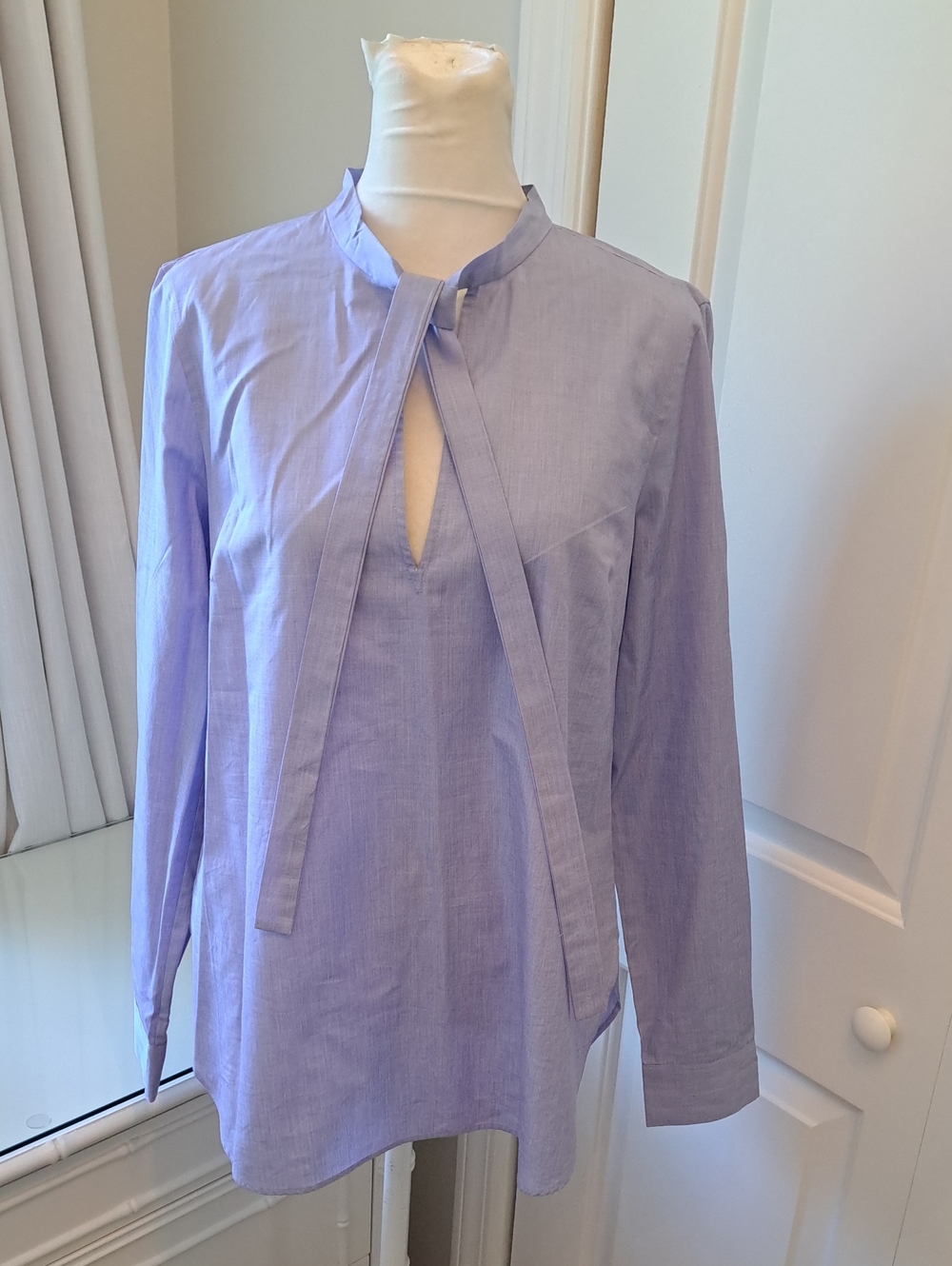 NWOT J.Crew Thomas Mason Womens Preppy/Office/Minimalist Tie Neck Tunic Blouse 6